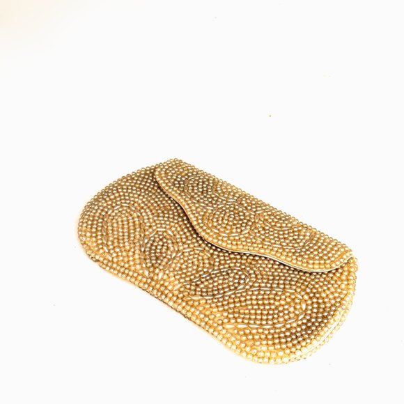 Vintage Cream Beaded Clutch/Wallet | la regale japan - Picture 2 of 5
